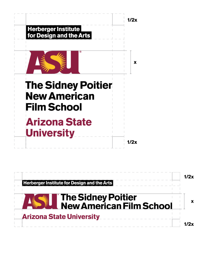 The Sidney Poitier New American Film School logo area of isolation